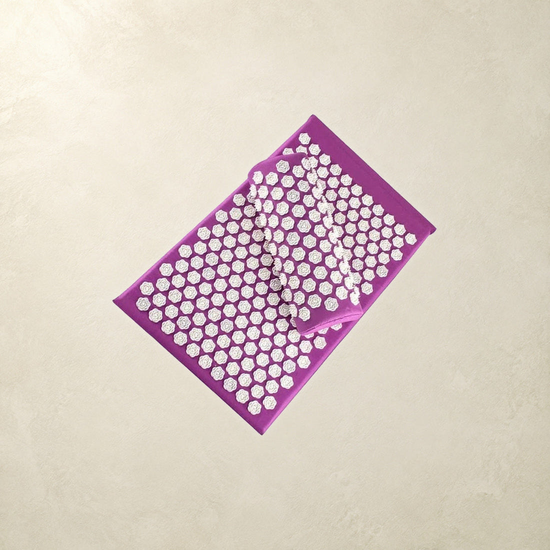 Tapis et coussin d’acupression Violet sur fond Lumora