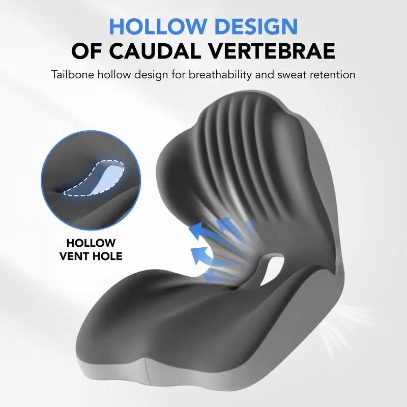 Coussin d’assise ergonomique Lumora – mémoire de forme pour bureau et voiture