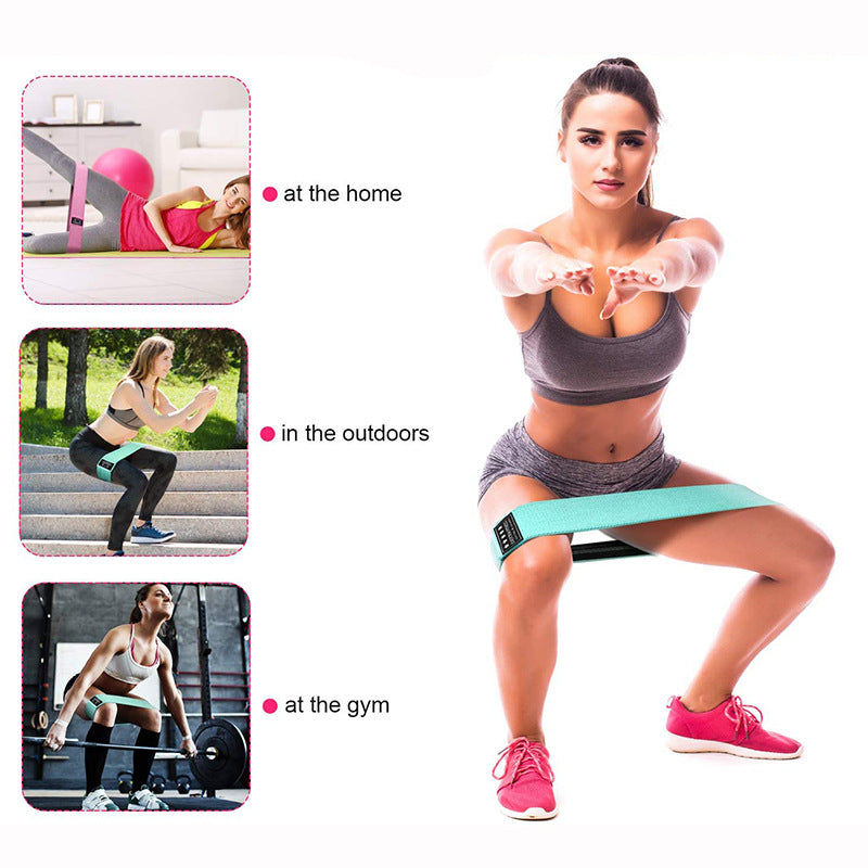 Bande textile de fitness pour exercices des fessiers