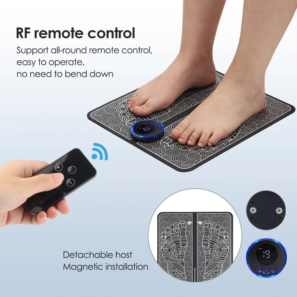 Tapis EMS pour les pieds avec module de contrôle compact