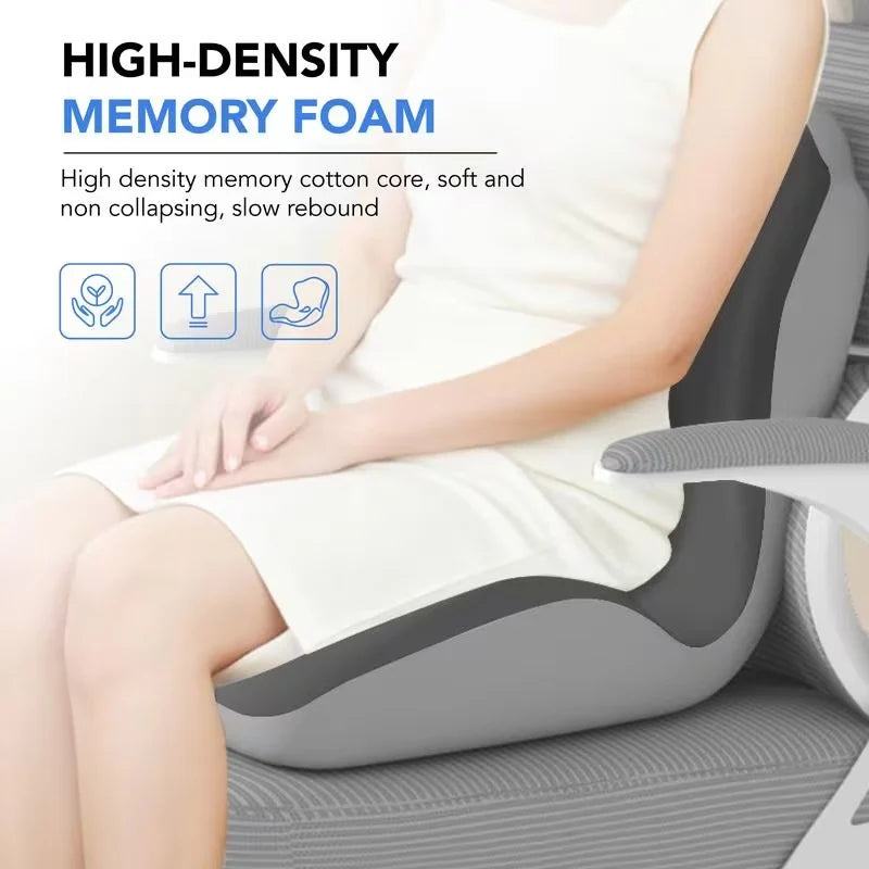 Coussin d’assise ergonomique Lumora – mémoire de forme pour bureau et voiture